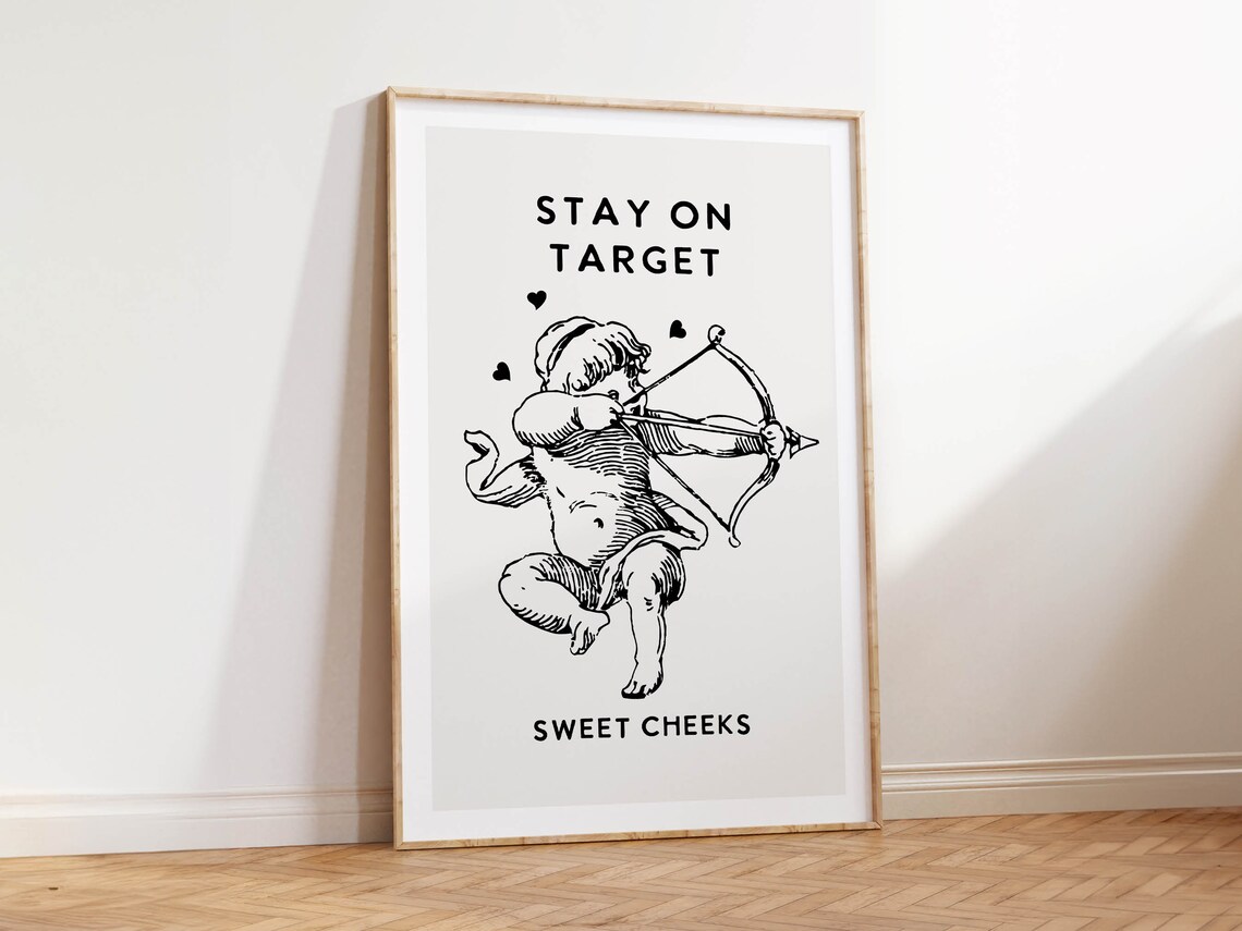 Valentine Love Bathroom Poster, Funny Bathroom Wall Art - Image 2