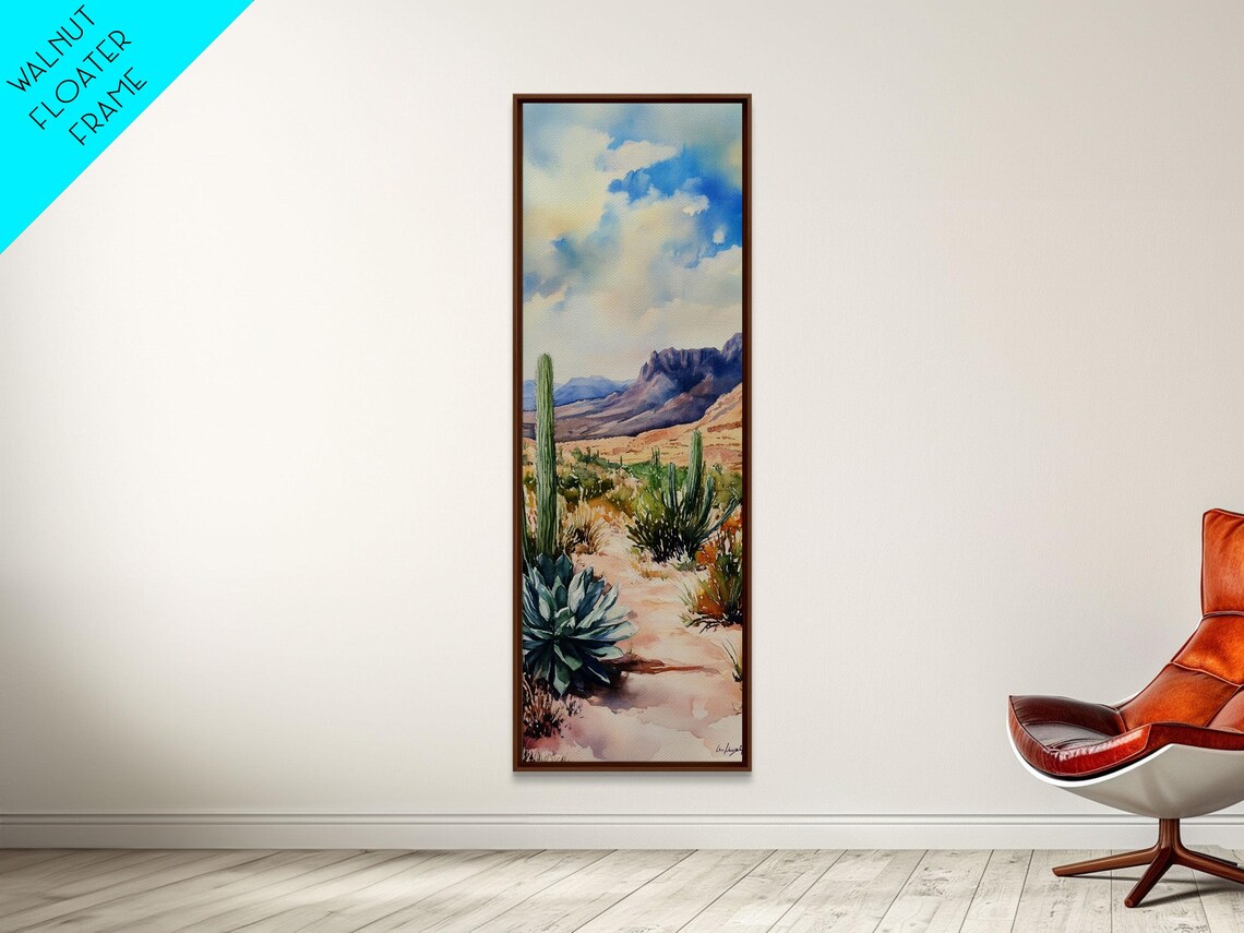 Southwest Desert Landscape Watercolor Cactus Painting Poster - Image 5