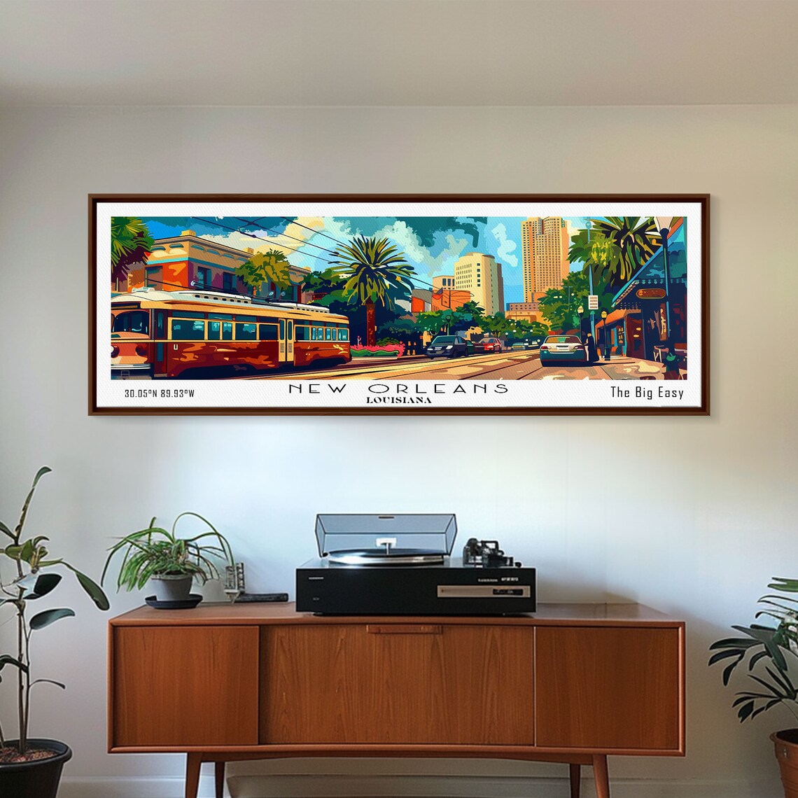 New Orleans Mid-Century Travel Poster, Retro Pop Art - Image 4