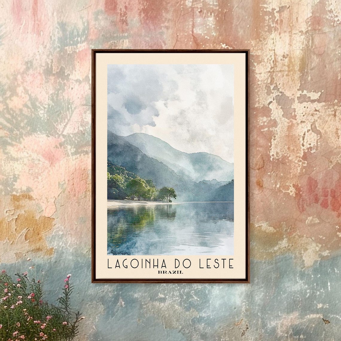 Lagoinha Do Leste Brazil Misty Mountains Mirror Calm Lagoon Poster - Image 4