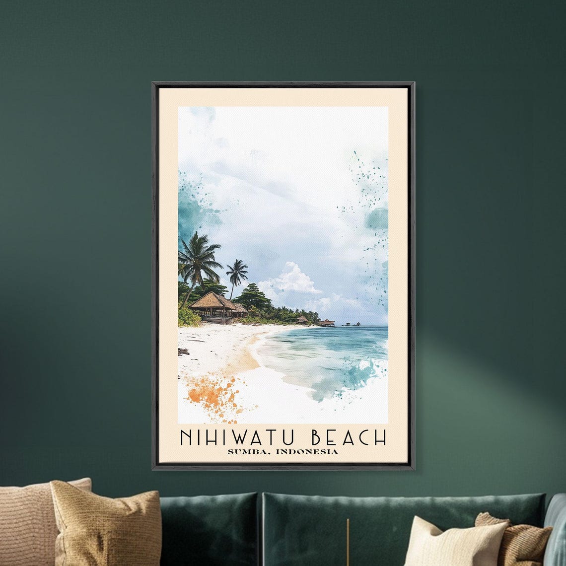 Nihiwatu Beach Sumba Indonesia Palm Beach Hut White Sand Poster - Image 5