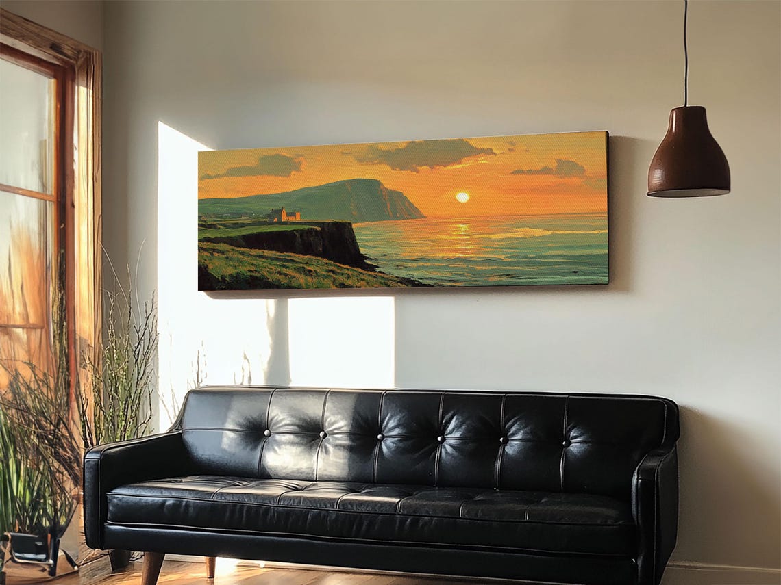 Ireland Painting Print Cliffs Of Moher Framed Print Wood Framed Wall Art Ireland Painting Ireland Decor Art Of Ireland - Image 6