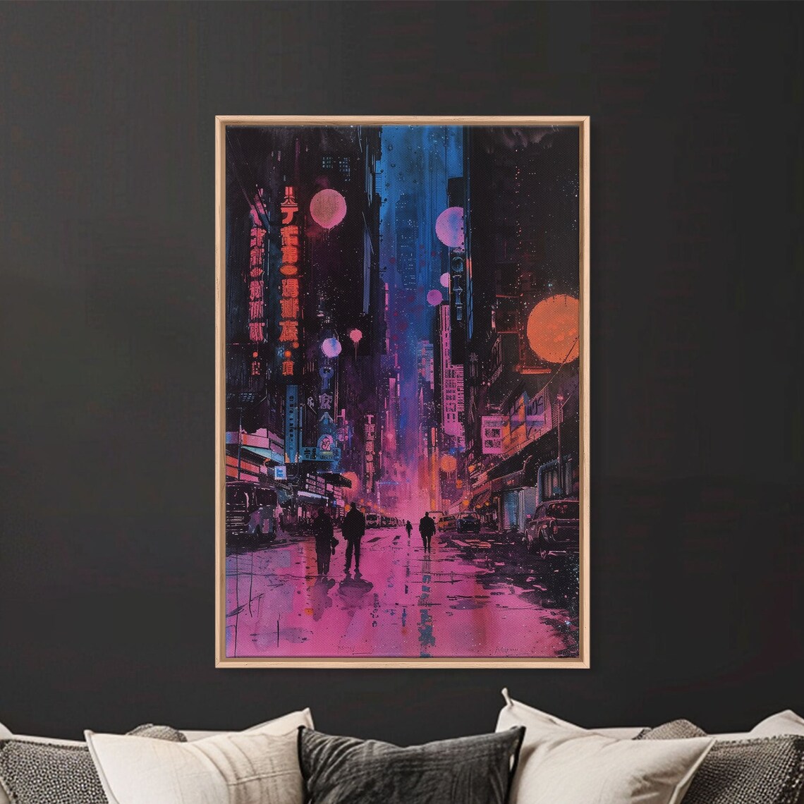 Tokyo Neon City Art Print, Japanese-Inspired Vaporwave - Image 5