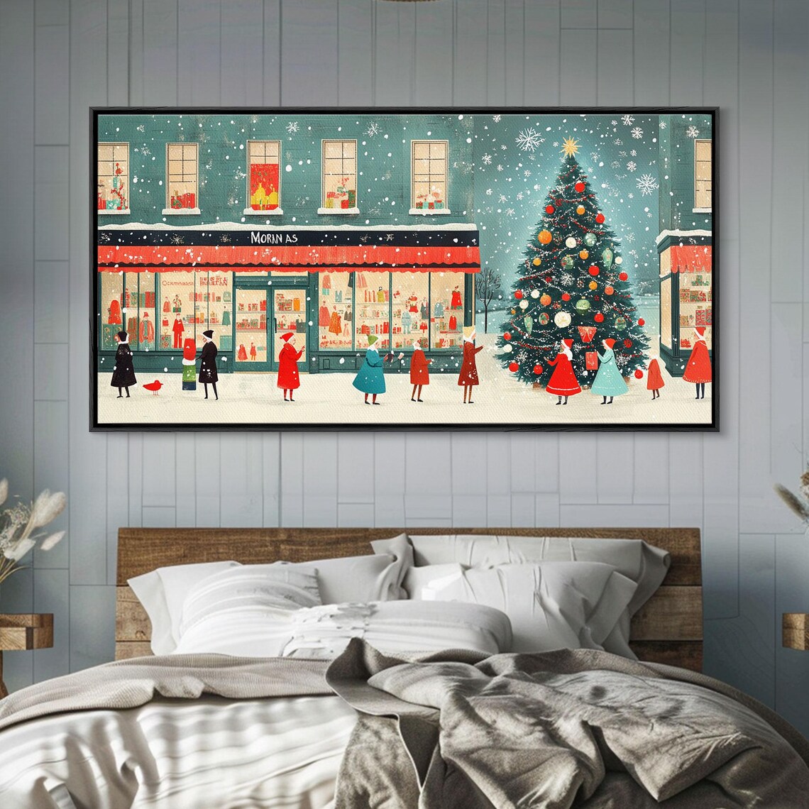 Mid Century Modern Christmas Art Print, Retro Holiday Decor - Image 6