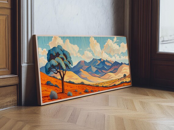 Eclectic Desert Landscape Painting Print Cottagecore Wall Art Southwestern Wall Decor Bohemian Style Southwest Home Decor Nuevart
