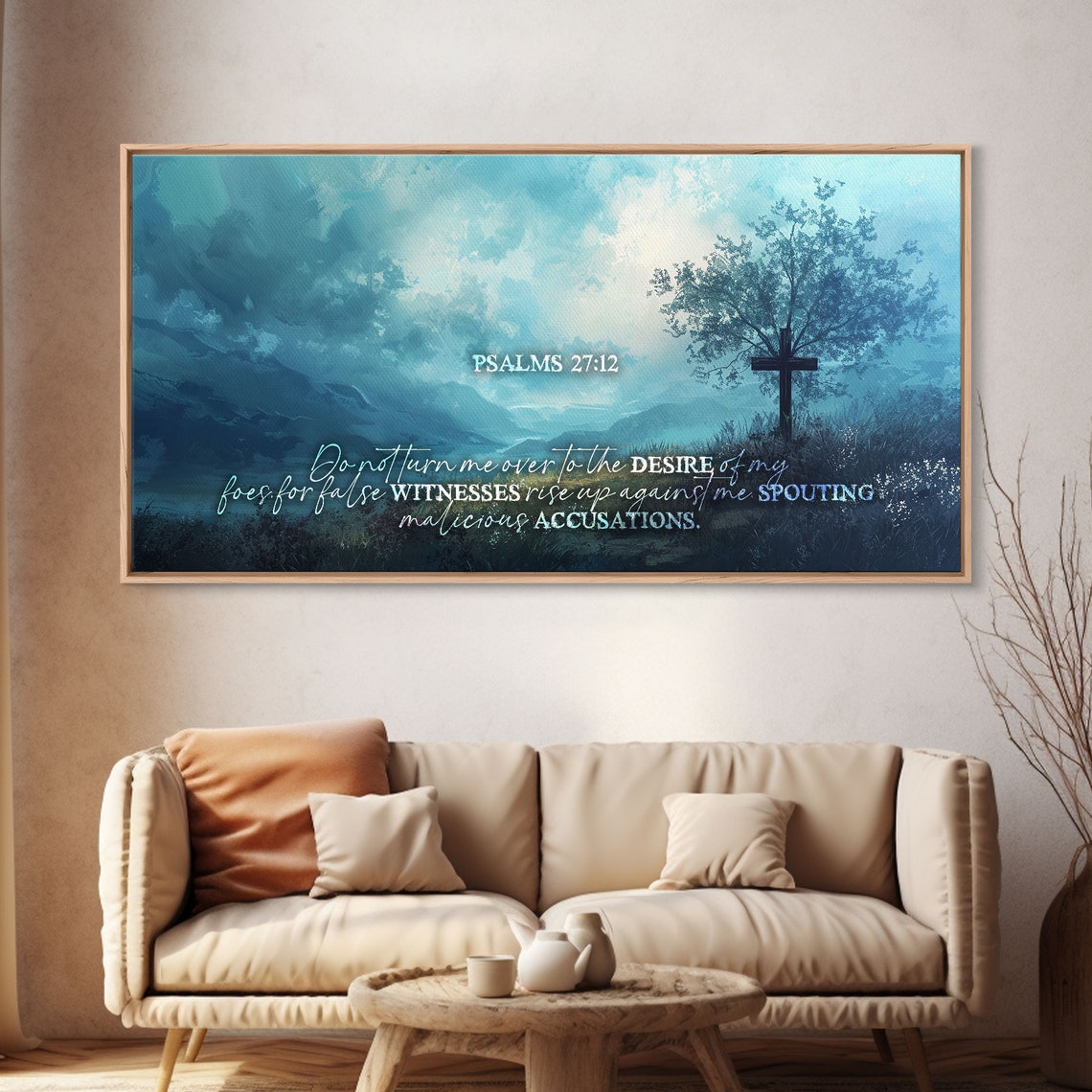 Romans 831 Bible Verse Print Scripture Wall Art Framed Print Christian Decor Scripture Signs Large Christian Landscape Painting - Image 4