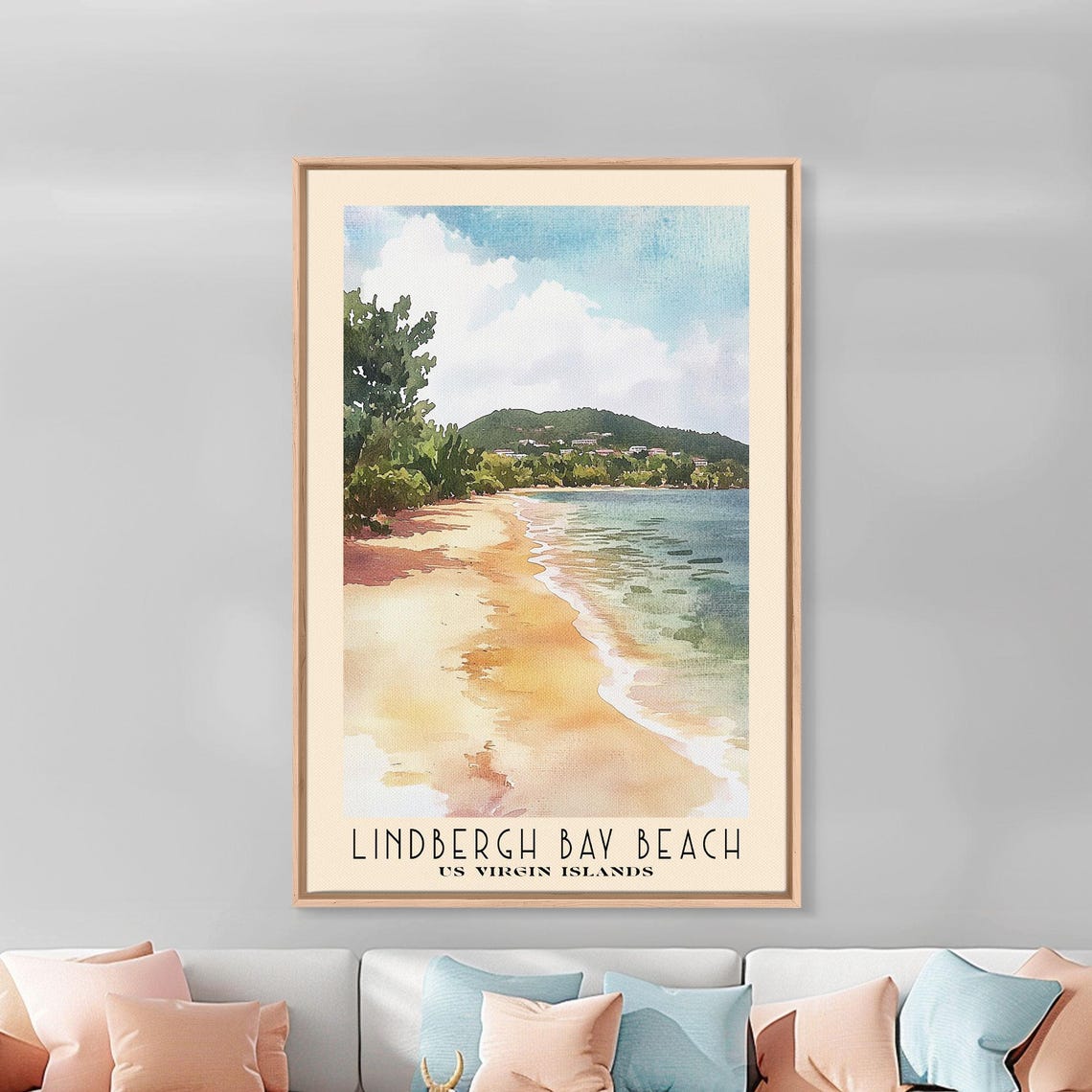 Lindbergh Bay Beach US Virgin Islands Golden Sand Gentle Waves Poster - Image 3