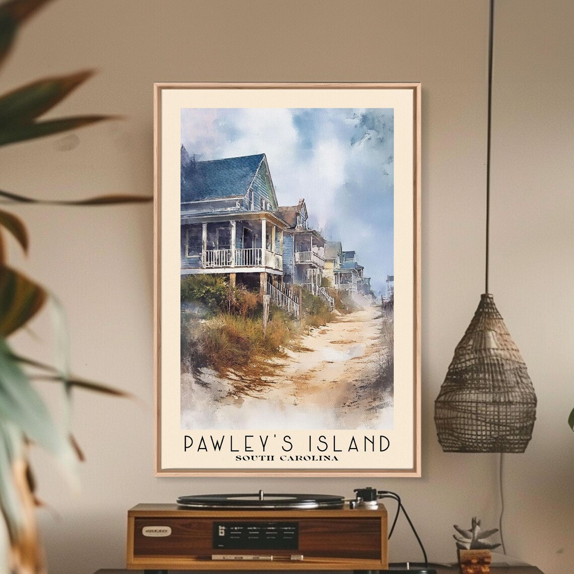 Pawleys Island South Carolina Watercolor Art Print - Image 2