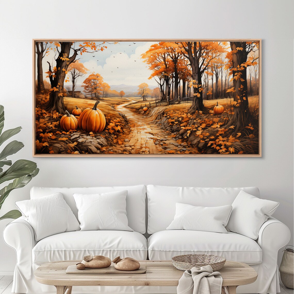 Pumpkin Trees Fall Art Print, Country Home Decor - Image 5