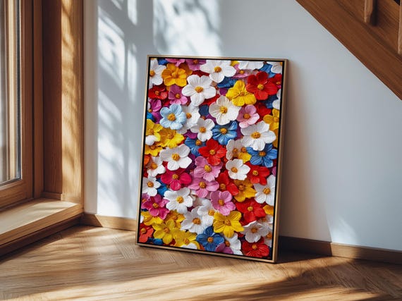 Botanical Prints Wall Art Framed Print 3d Effect Flower Art Modern Art Cute Room Decor Aesthetic Decor Trendy Wall Art Nuevart