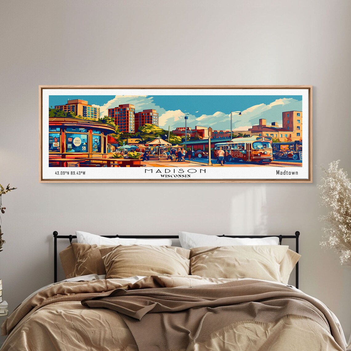 Madison Wisconsin Mid-Century Modern Travel Poster - Image 3