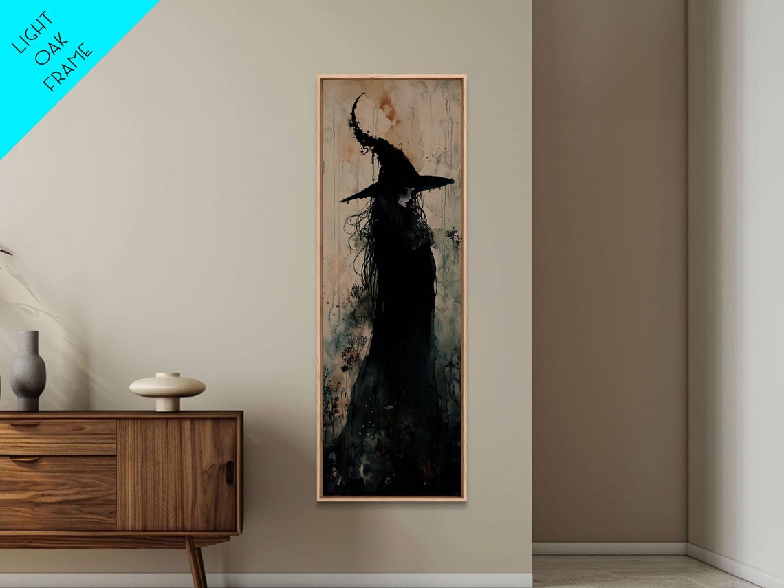 Mystical Witch In Dark Forest Gothic Halloween Fantasy Art Poster - Image 4