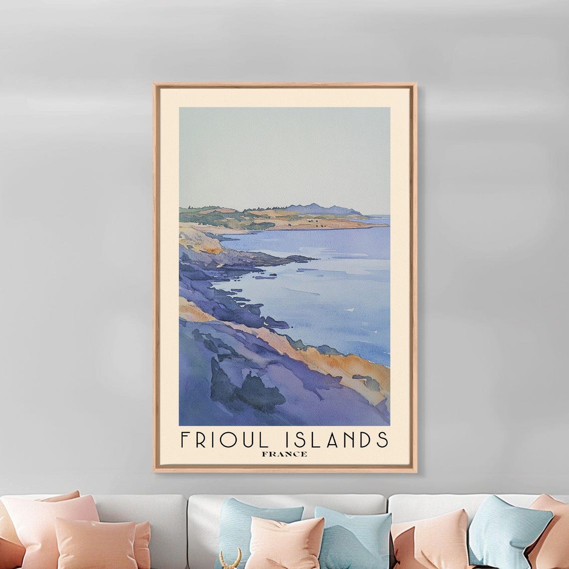 Frioul Islands France Watercolor Print Vacation Gift France Wall Art Vacation Wall Art Vacatation Beach Decor Beach Or Lakehouse Art - Image 3