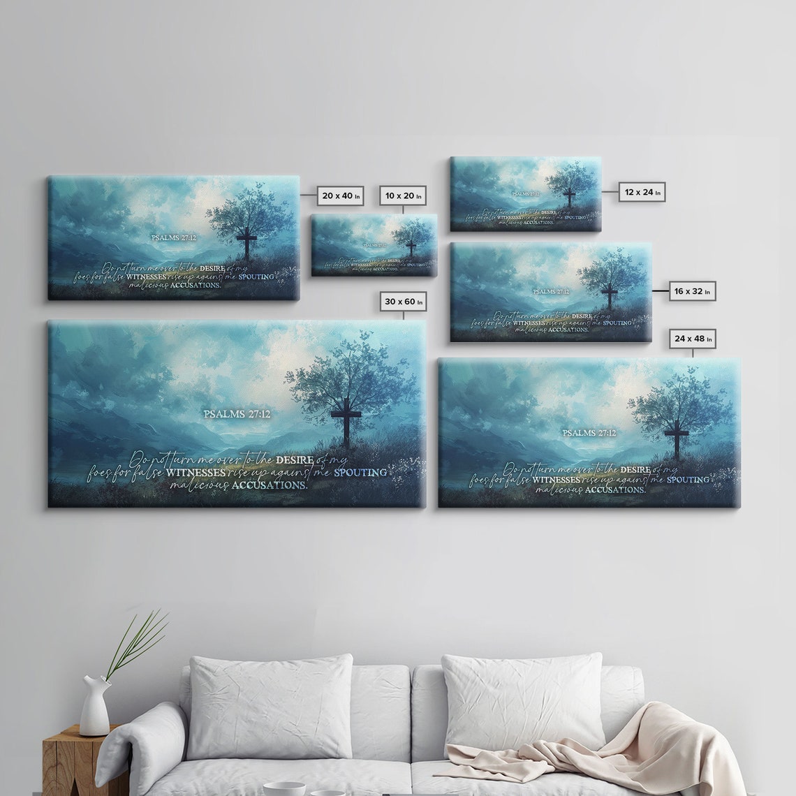 Romans 831 Bible Verse Print Scripture Wall Art Framed Print Christian Decor Scripture Signs Large Christian Landscape Painting - Image 2
