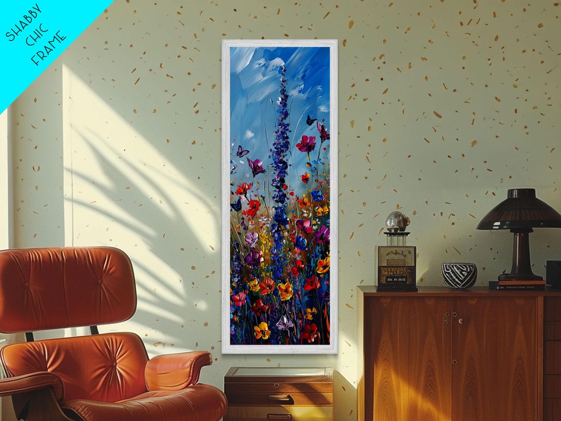 Wildflower Meadow Butterflies Impressionist Colorful Art Print - Image 5
