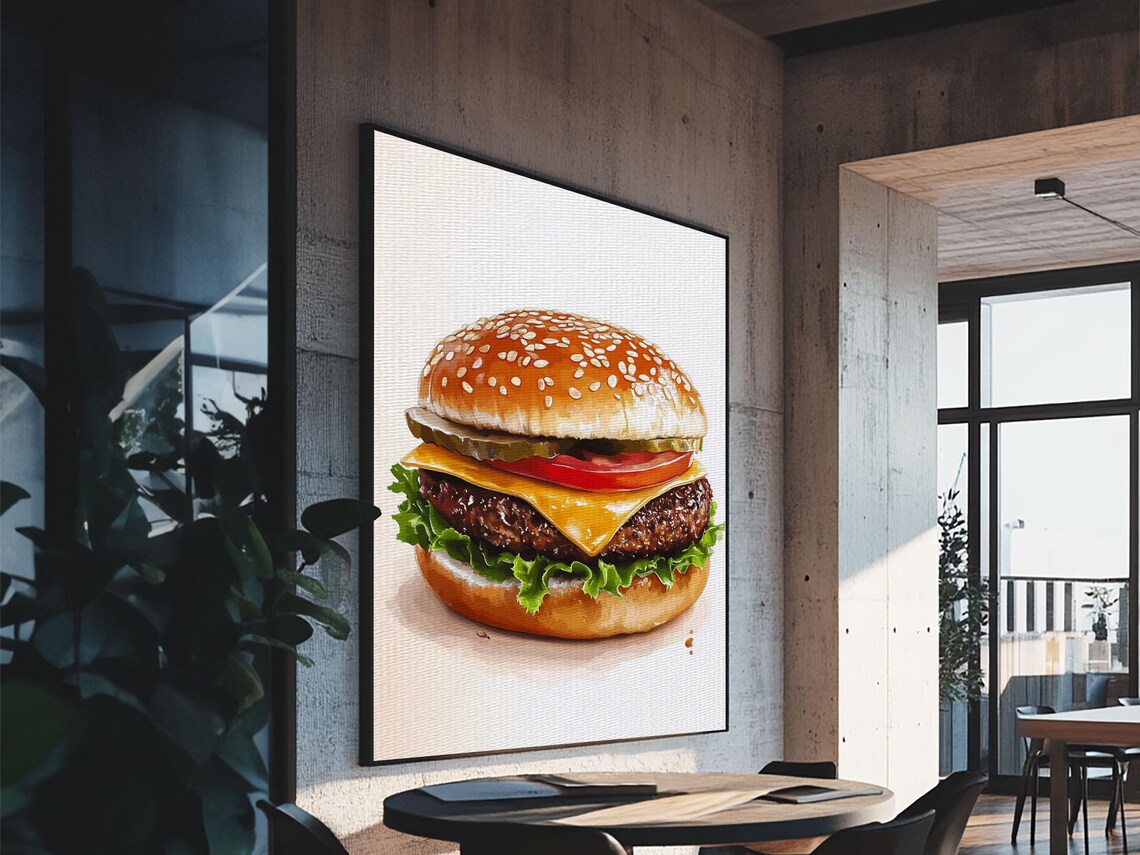 That's A Big Burger Kitchen Wall Art Print - Image 3