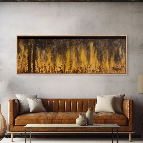 Forest On Fire, Panoramic Wall Art Print