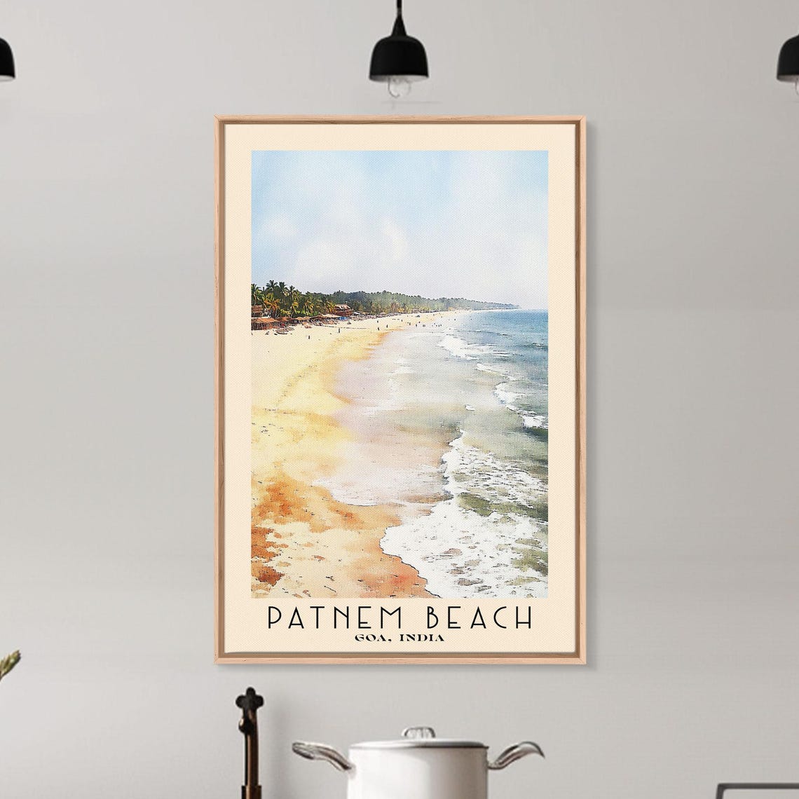 Patnem Beach Goa India Golden Shore Palms Beach Shack Surf Poster - Image 6