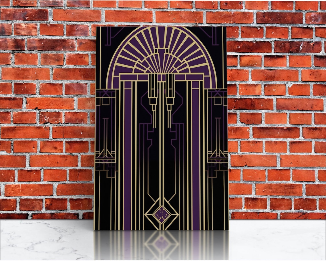 Art Deco Stained Glass Abstract Wall Art Print - Image 3