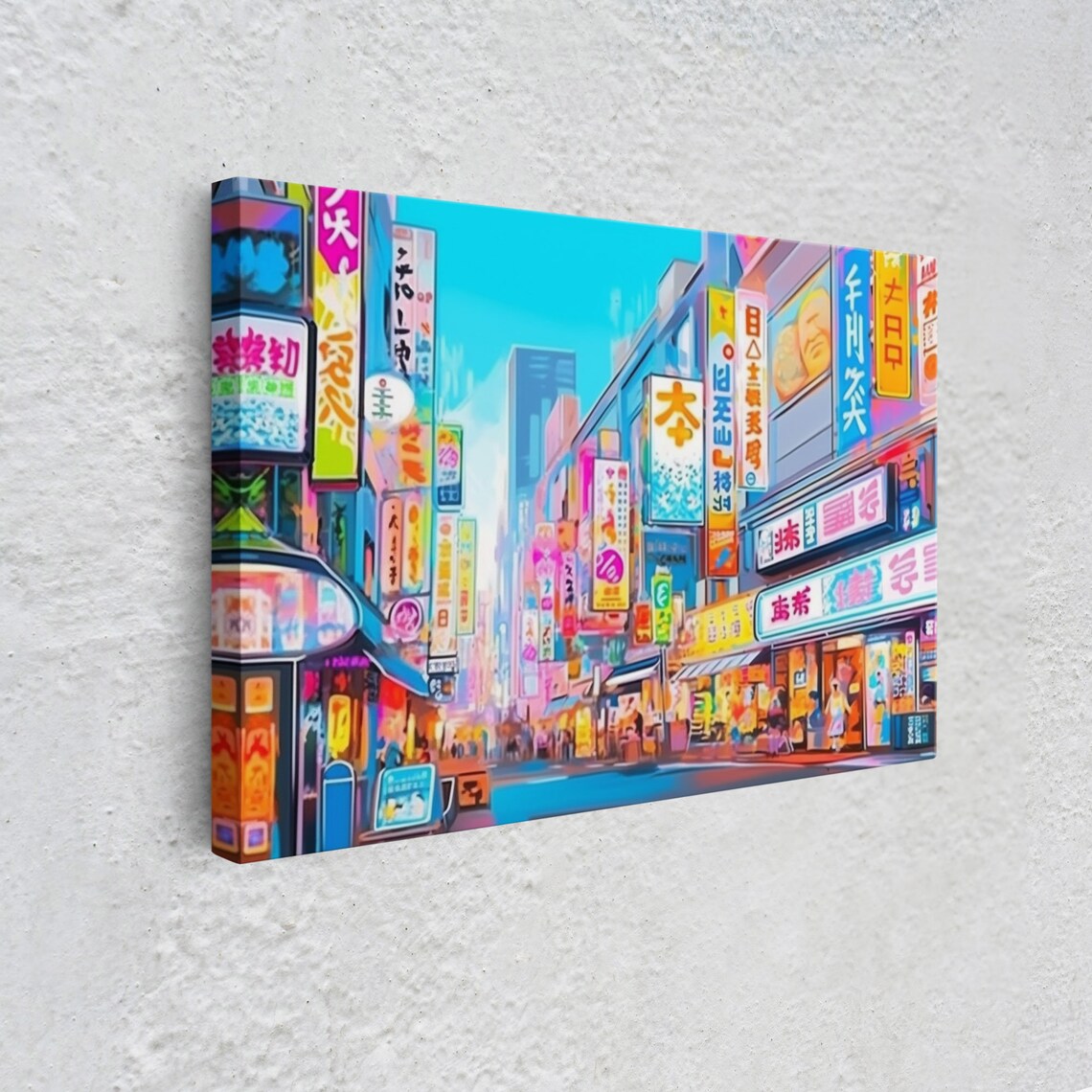 Japanese Market Watercolor, Vaporwave Art Print - Image 4