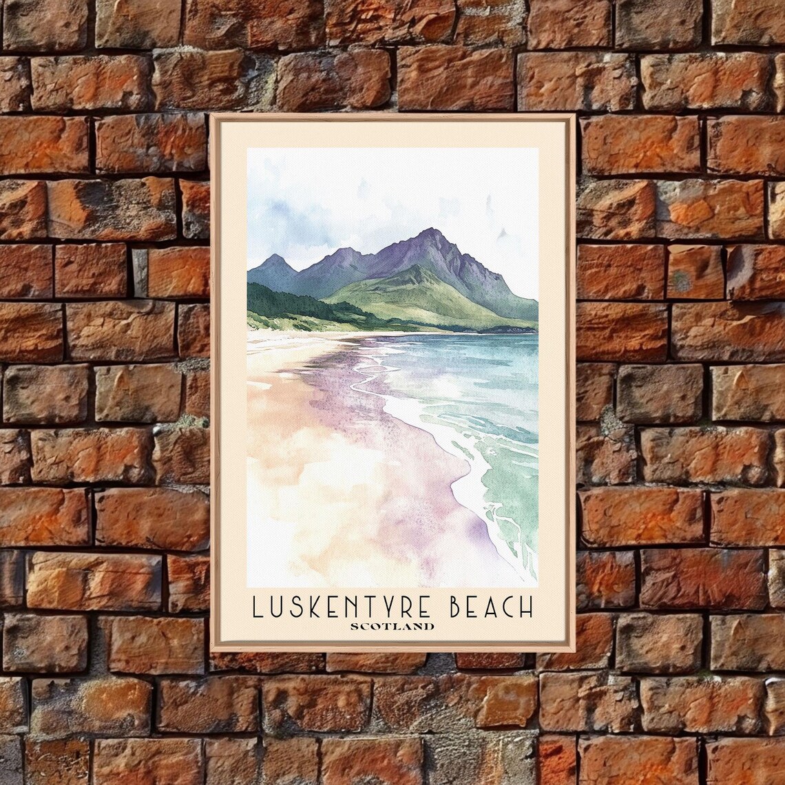 Luskentyre Beach Scotland Pale Sand Turquoise Sea Mountain Travel Poster - Image 6