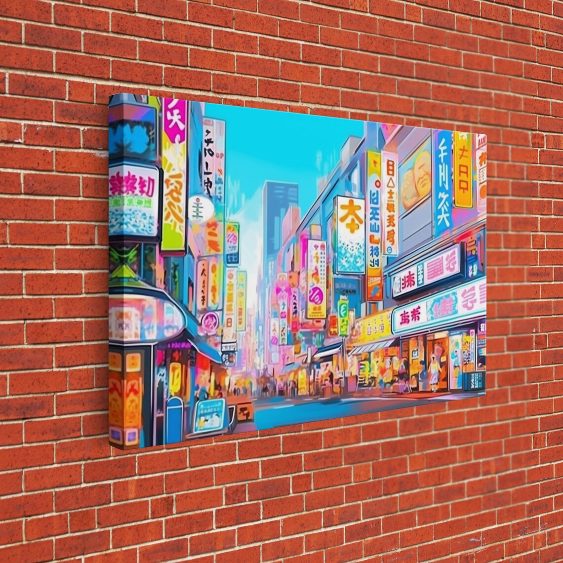 Japanese Market Watercolor, Vaporwave Art Print - Image 3