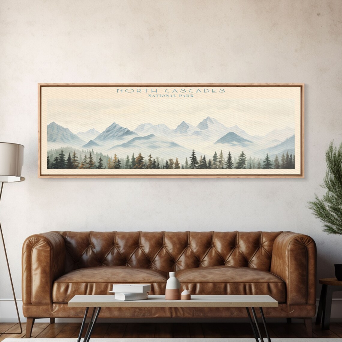 North Cascades National Park Minimalist Travel Poster