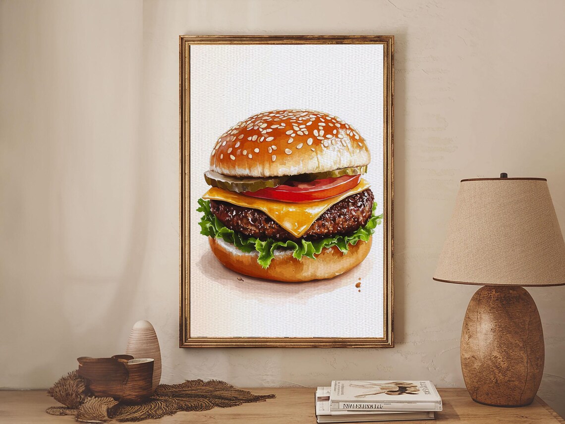 That's A Big Burger Kitchen Wall Art Print - Image 5