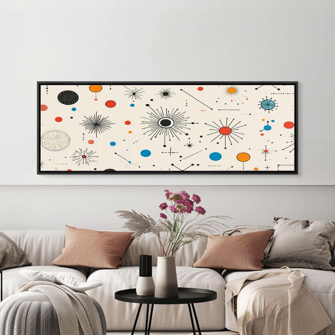 Midcentury Starburst Atomic Age Pattern Retro Modern Wall Art Print - Image 5
