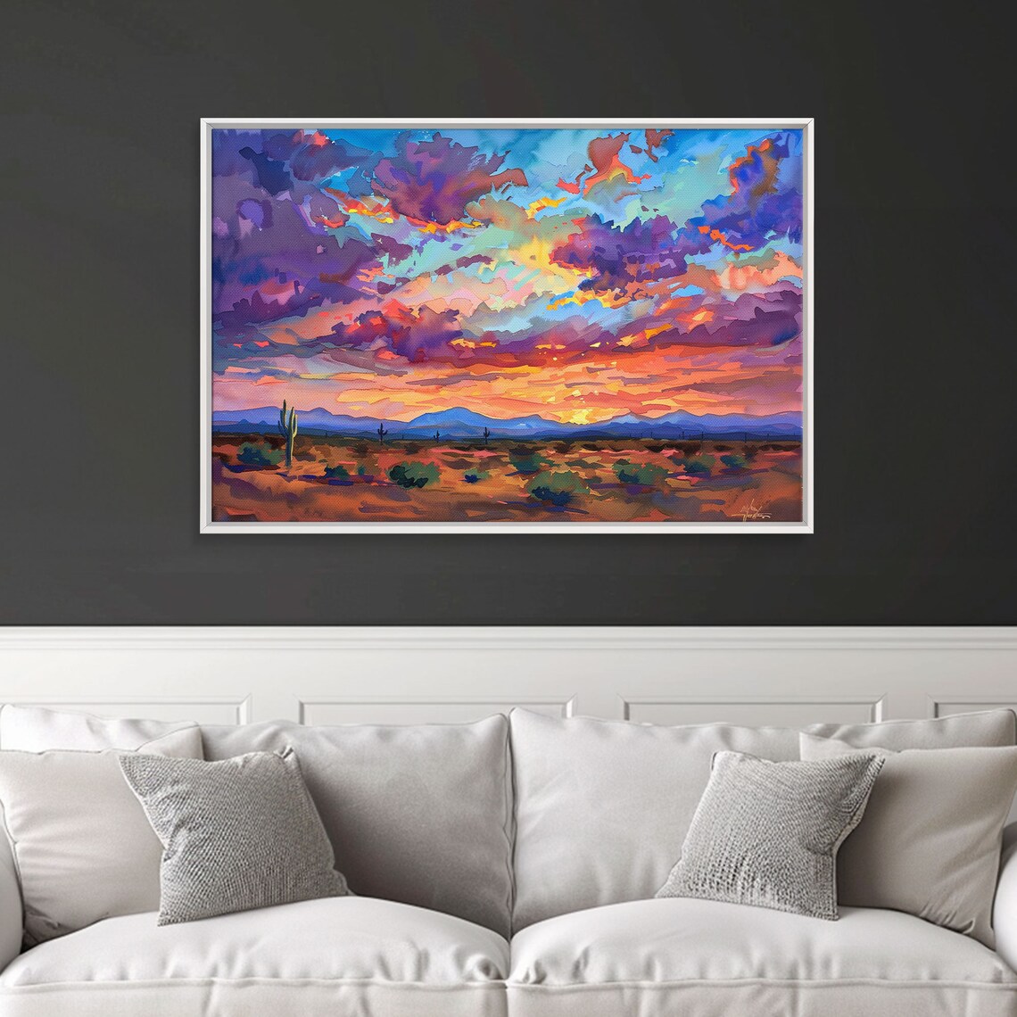 Western Desert Watercolor Art Print, Arizona Southwest - Image 4