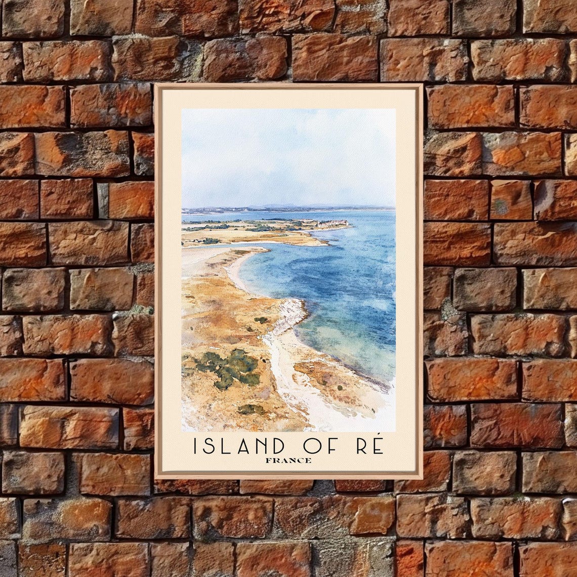 Island Of Re France Watercolor Print Vacation Gift France Wall Art Vacation Wall Art Vacatation Beach Decor Beach Or Lakehouse Art - Image 5