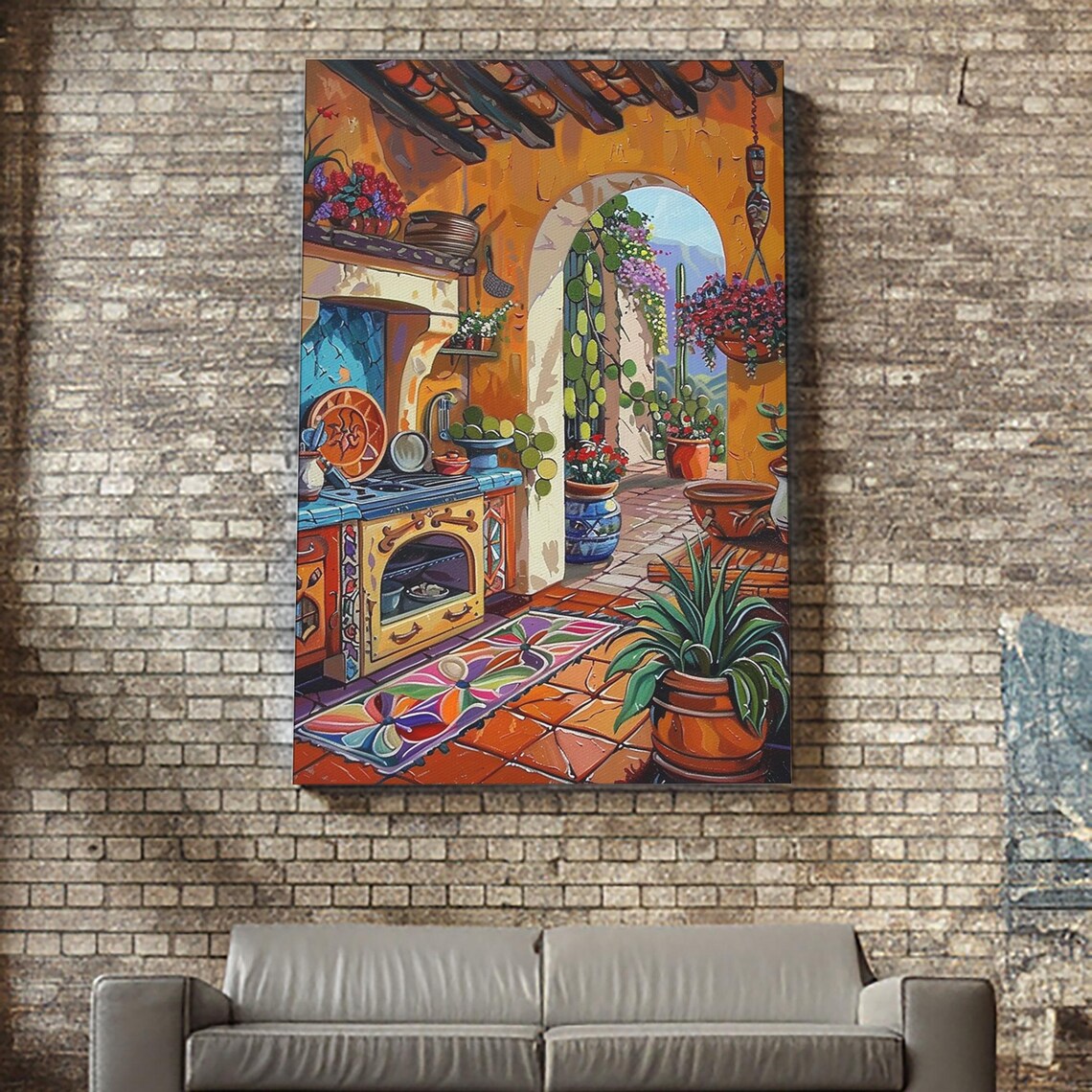 Southwestern Kitchen Mexican Tile Art, Vibrant Poster - Image 5