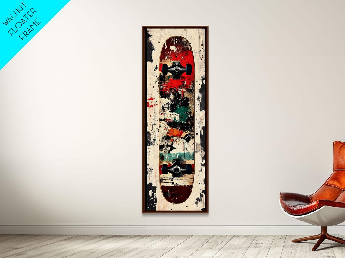 Vintage Skateboard Deck Abstract Graffiti Street Art Decor Poster - Image 3