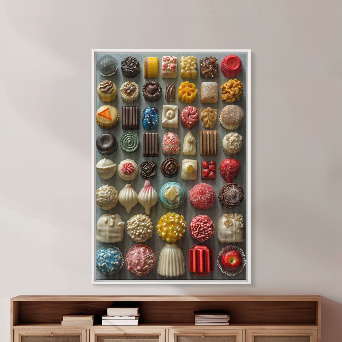 Colorful Chocolate Printed On Framed Art Framed Restaurant Wall Art Printed And Framed Contemporary Kitchen Wall Art - Image 4
