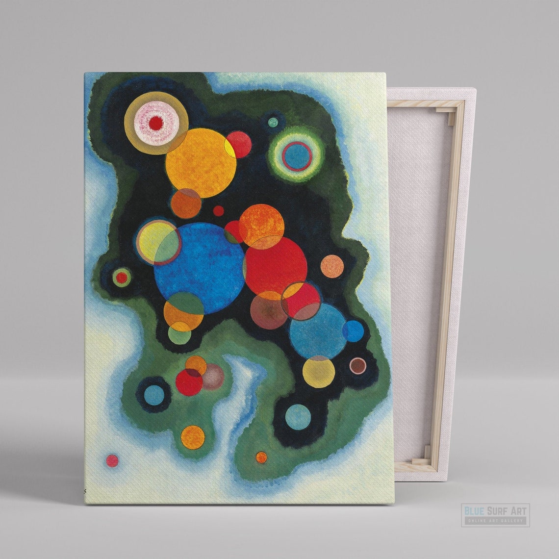 Wassily Kandinsky Deepened Impulse 1928 Colorful Circles Dark Poster