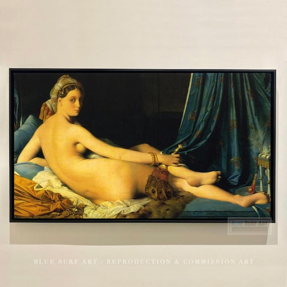 Jean Auguste Ingres La Grande Odalisque 1814 Reclining Nude Oil Poster
