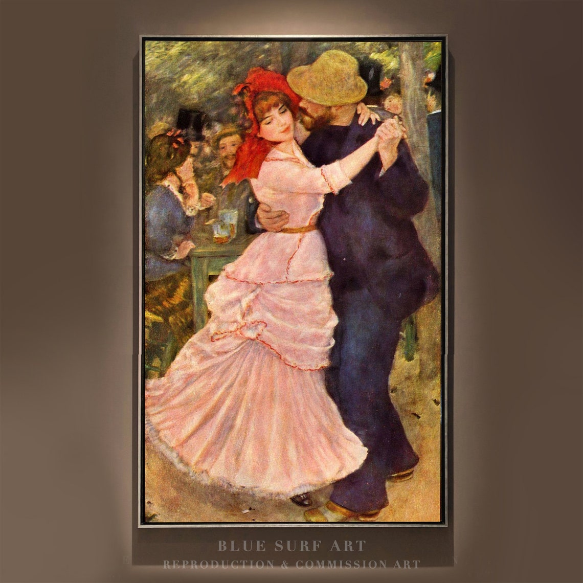 Pierre Auguste Renoir Dance at Bougival Romantic Couple Poster