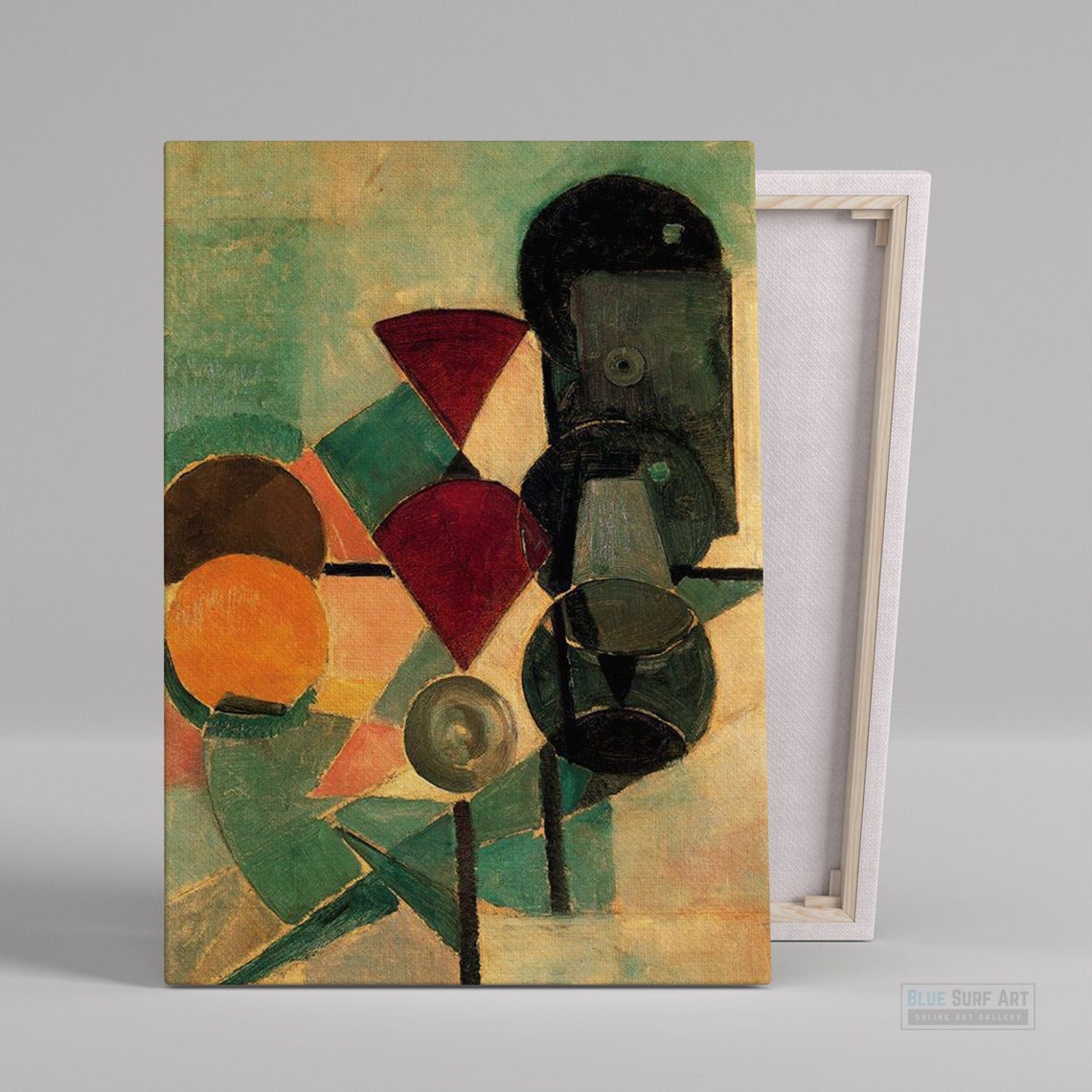 Theo Van Doesburg Green Rhythm Circles Cones Abstract Art Poster