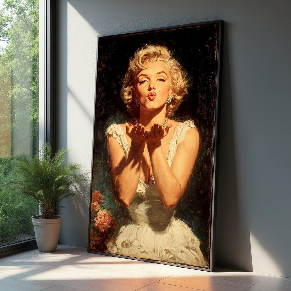 Vintage Glamour Portrait, Retro Woman Art Print