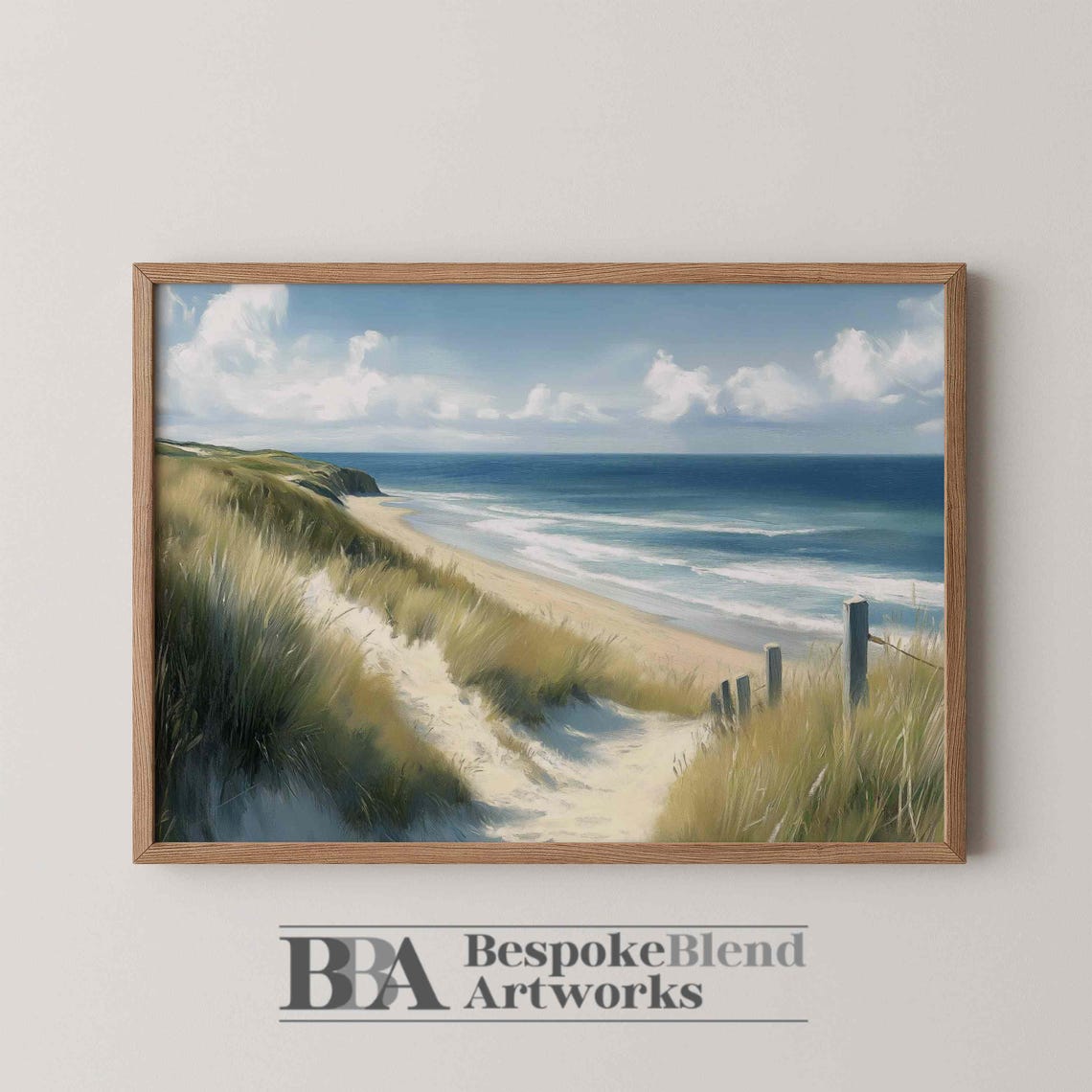 Coastal Beach Path Ocean Cliffside Seascape Painting Art Poster