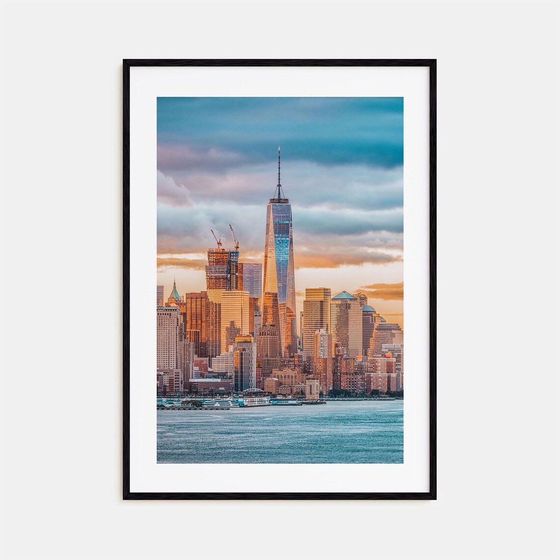 New York Financial District One World Trade Center Sunset Photo Poster