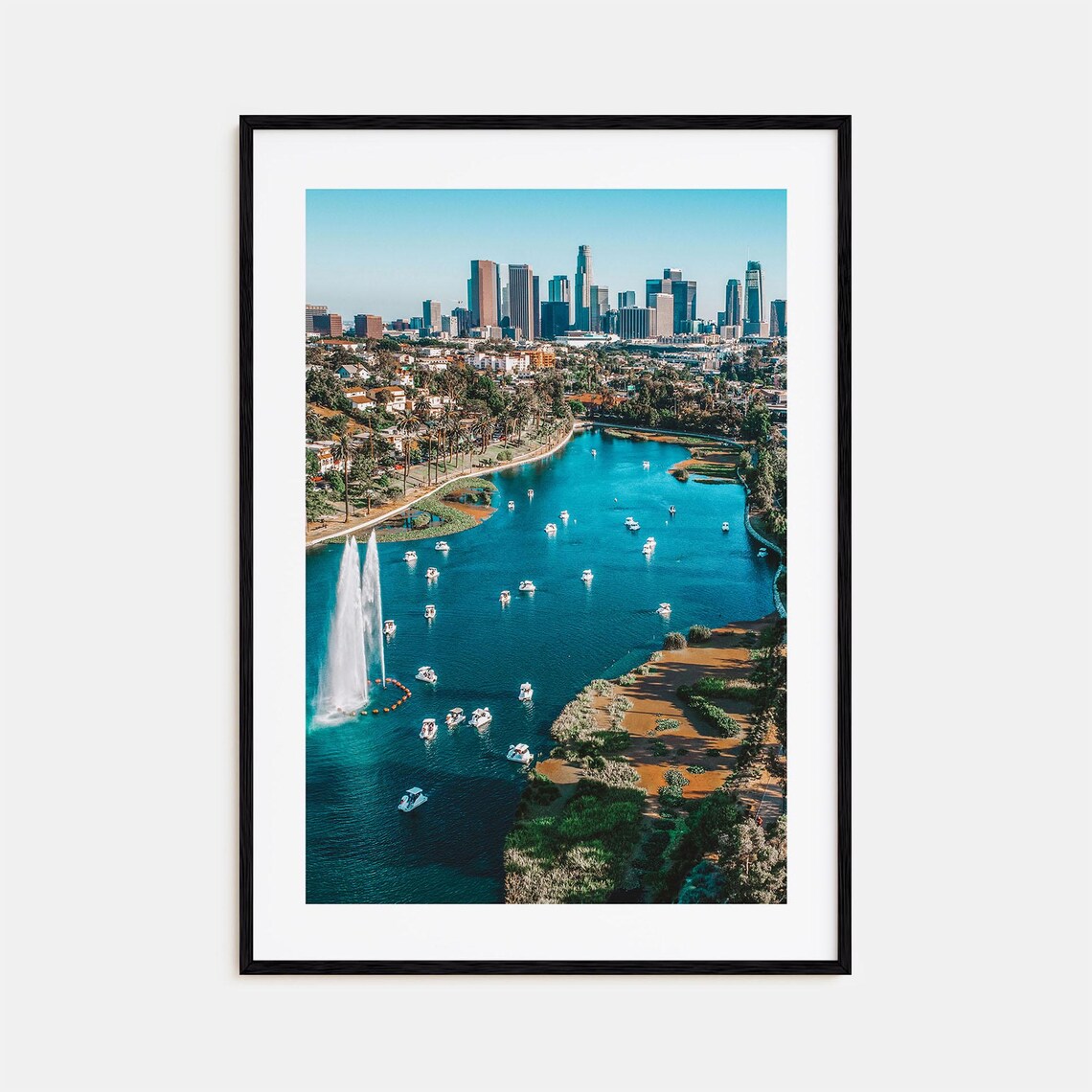 Echo Park Street Map, Travel Poster Art Print