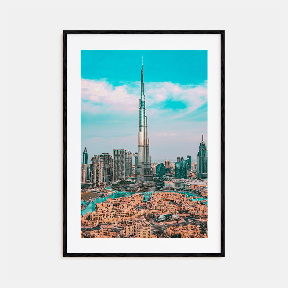 Dubai Colorful Travel Poster, City Map Wall Art