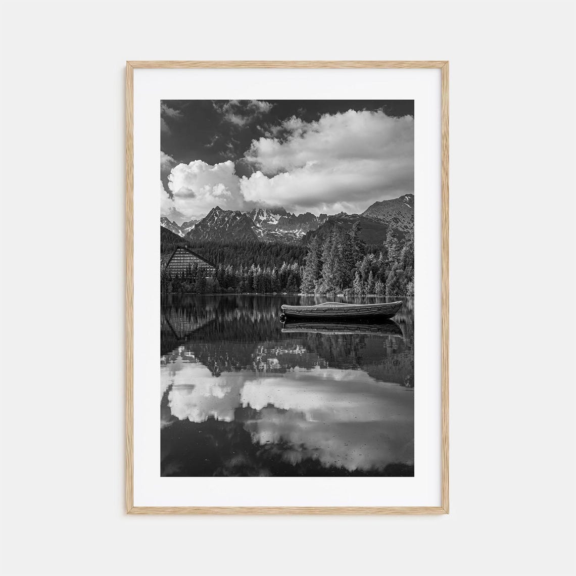 Morning Lake Landscape Photo Poster Print No 2 Morning Lake Landscape Black And White Art Wall Photography Travel Map Poster