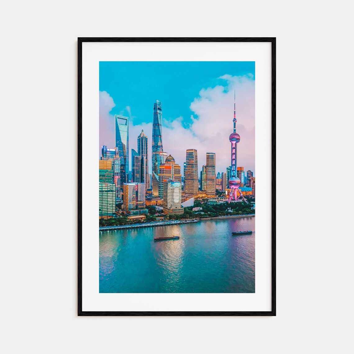 Shanghai City Map Poster Print, Travel Wall Art