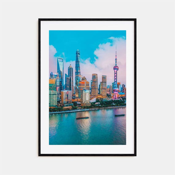 Shanghai City Map Poster Print, Travel Wall Art