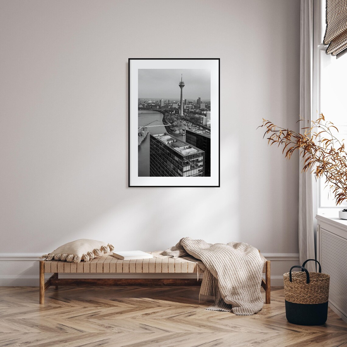 Dusseldorf Black And White Travel Poster - Image 2
