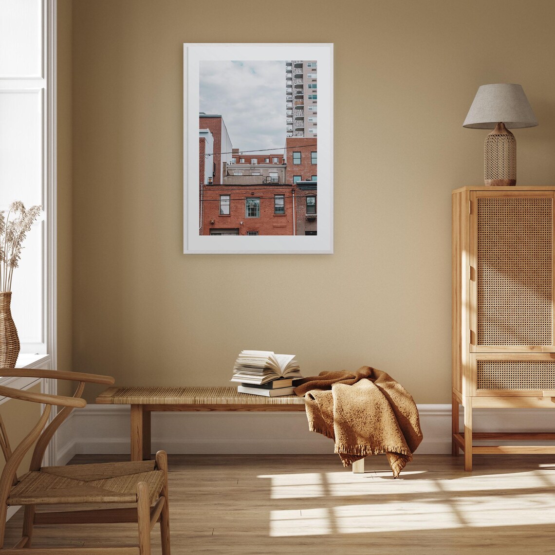Hoboken Red Brick Rooftops and City Streets Urban Photo Print - Image 3