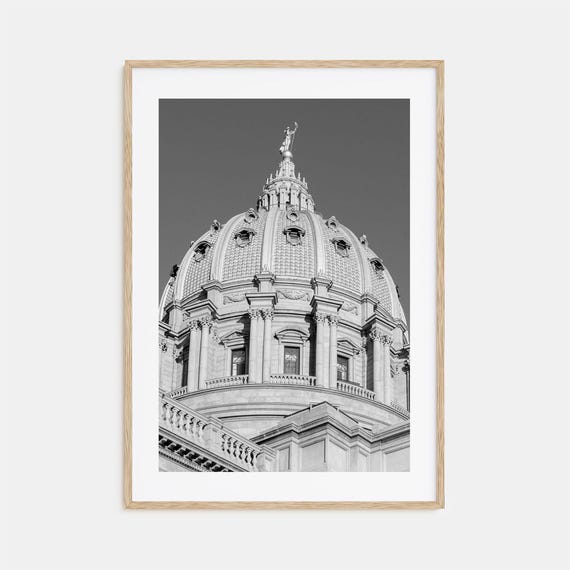 Pennsylvania Black and White Travel Poster Print