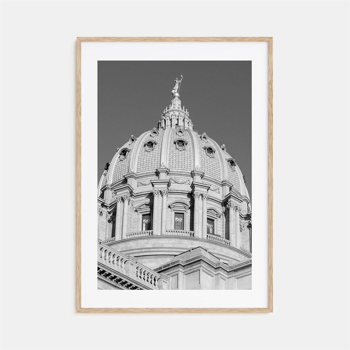 Pennsylvania Black and White Travel Poster Print